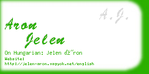 aron jelen business card